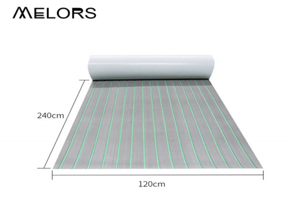 浅灰绿底房车游艇皮划艇配件eva仿柚木防滑船垫耐摩檫背胶